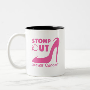 Caneca De Café Em Dois Tons Stomp Out Breast Cancer