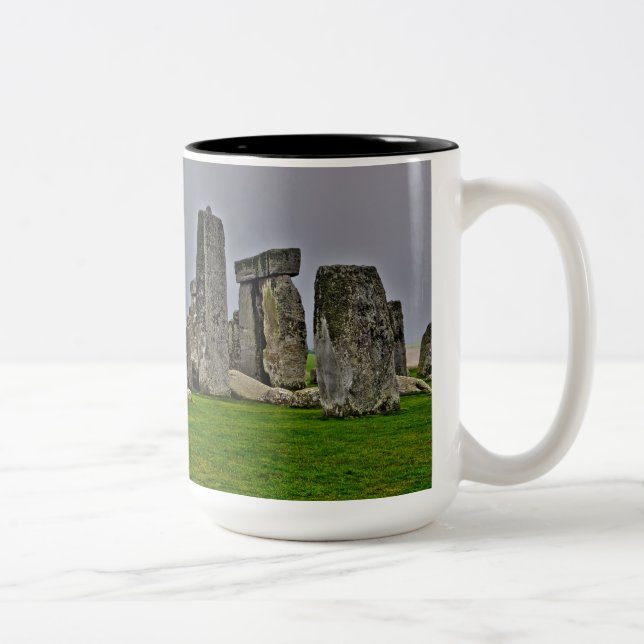 Caneca De Café Em Dois Tons Stonehenge Antigo Local Histórico do Poder (Direita)