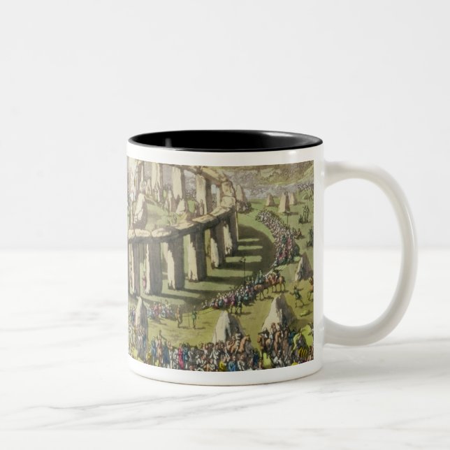 Caneca De Café Em Dois Tons Stonehenge, ou um templo circular dos Druids, pl (Direita)