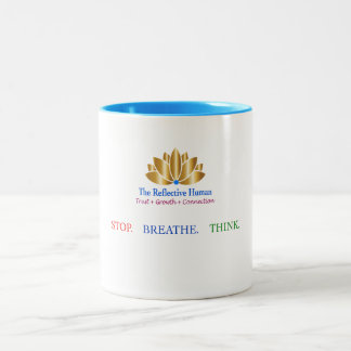Caneca De Café Em Dois Tons Stop Breathe Think Mug
