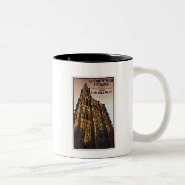 Caneca De Café Em Dois Tons Strasbourg - catedral Notre Dame (Direita)