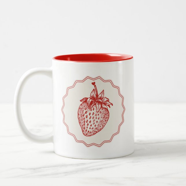 Caneca De Café Em Dois Tons Strawberry (Esquerda)