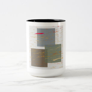 Caneca De Café Em Dois Tons Streak Squares