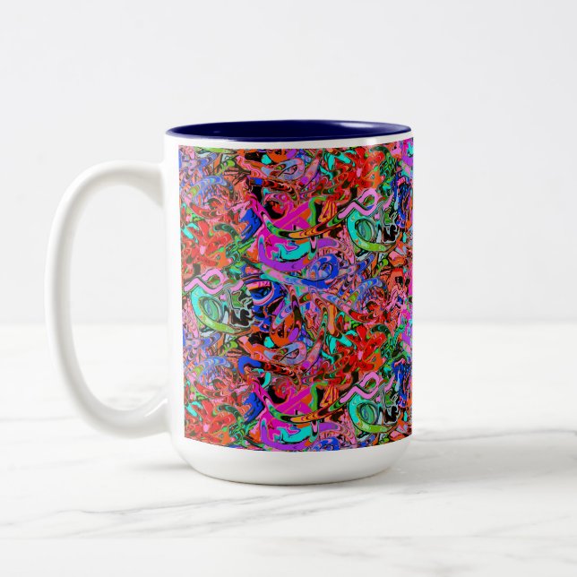 Caneca De Café Em Dois Tons Street style graffiti  (Esquerda)