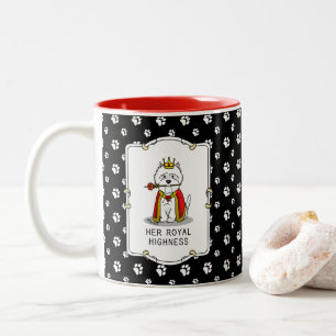 Caneca De Café Em Dois Tons Sua Alteza Real Dog Westie