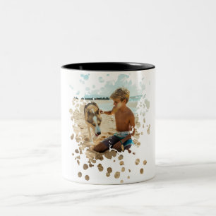 Caneca De Café Em Dois Tons Sua apresentação de arte de fotos