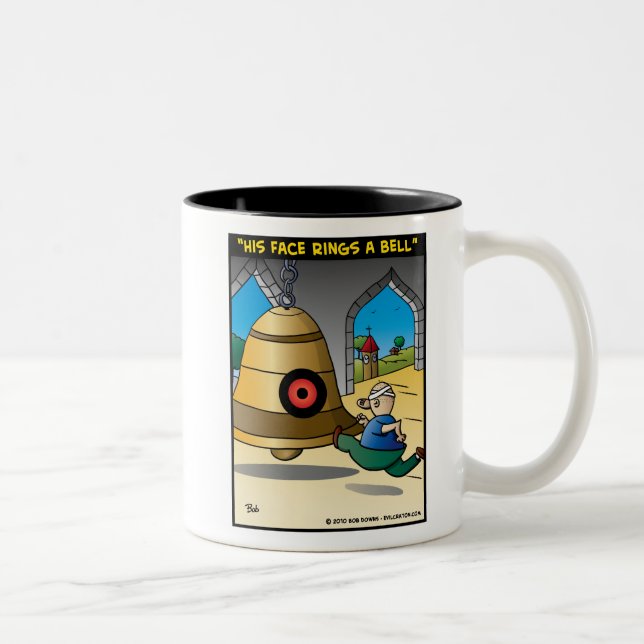 Caneca De Café Em Dois Tons "Sua cara soa uma Bell " (Direita)