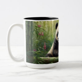 Caneca De Café Em Dois Tons Sua Dose Diária de Cuteness! - Panda Prin Adorável