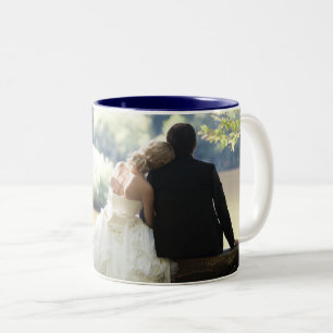 Caneca De Café Em Dois Tons Sua Foto