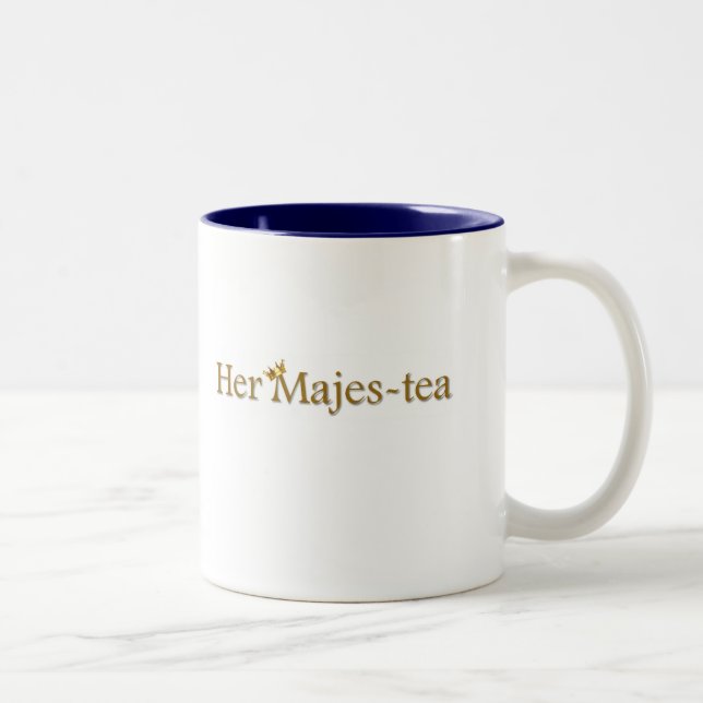 Caneca De Café Em Dois Tons Sua Majes-Tea Tea Mug (Direita)