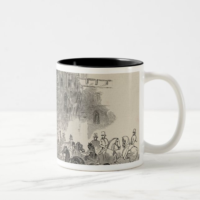 Caneca De Café Em Dois Tons Sua majestade e seus visitantes ilustres (Direita)