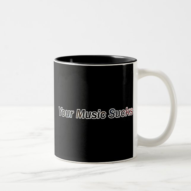 Caneca De Café Em Dois Tons Sua música suga (Direita)