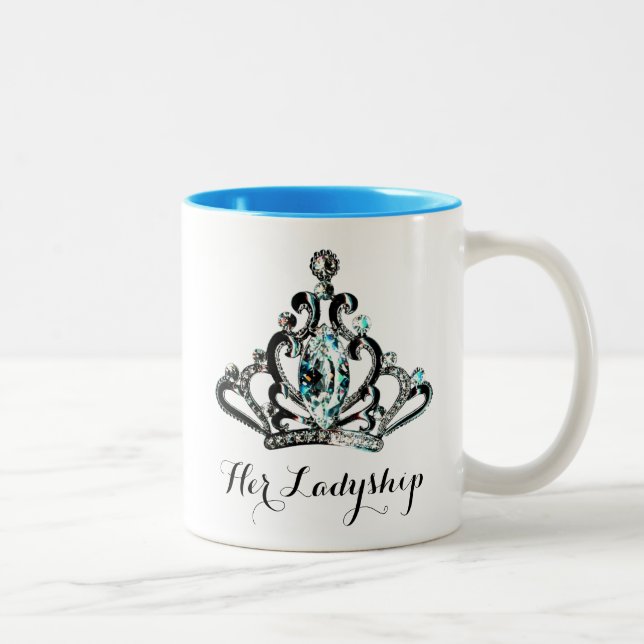 Caneca De Café Em Dois Tons "SUA NAMORADA" Tiara Mug (Direita)