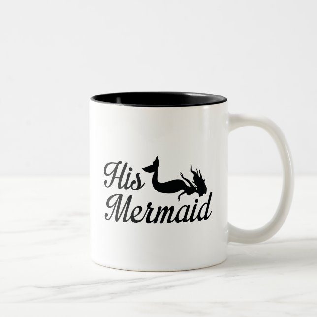 Caneca De Café Em Dois Tons Sua Sereia (Direita)