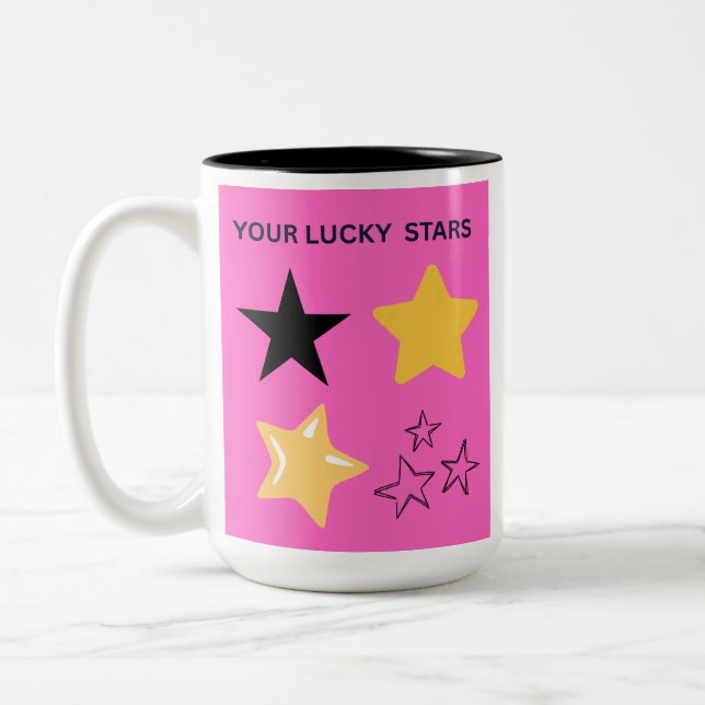 CANECA DE CAFÉ EM DOIS TONS SUAS ESTRELAS DA SORTE (Esquerda)