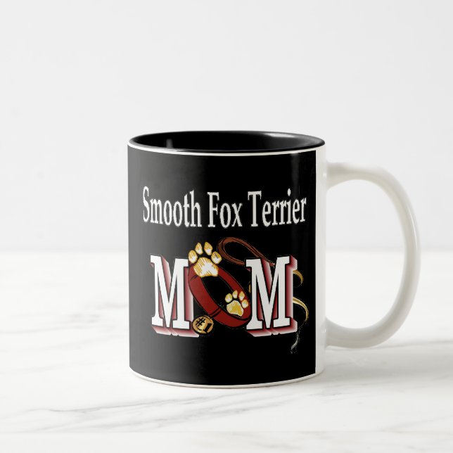 Caneca De Café Em Dois Tons Suave Raposa Terrier Mãe Mug (Direita)