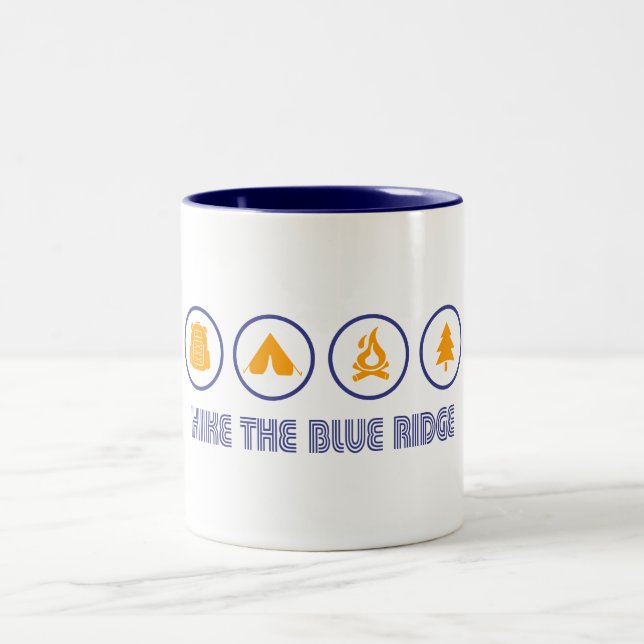Caneca De Café Em Dois Tons Suba As Montanhas Blue Ridge (Centro)
