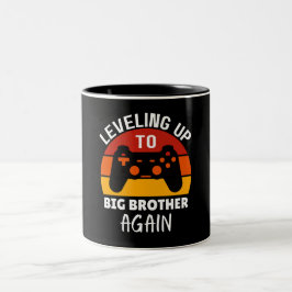 Caneca De Café Em Dois Tons subindo de nível para irmão mais velho novamente -