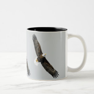 Caneca De Café Em Dois Tons Subir da águia americana