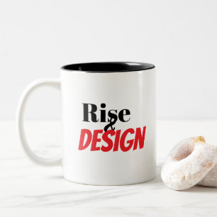 Caneca De Café Em Dois Tons Subir & Projetar