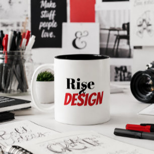 Caneca De Café Em Dois Tons Subir & Projetar