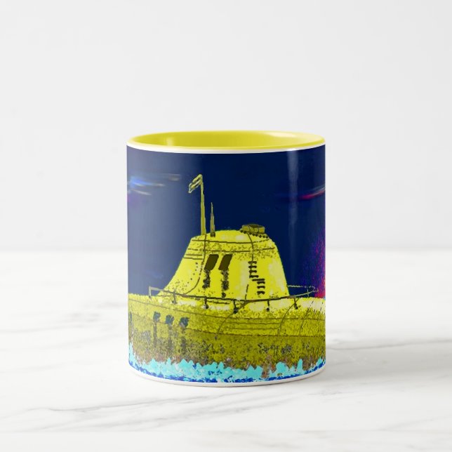 Caneca De Café Em Dois Tons Submarino amarelo (Centro)
