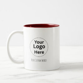 Caneca De Café Em Dois Tons Substitua Seu Logotipo & Texto