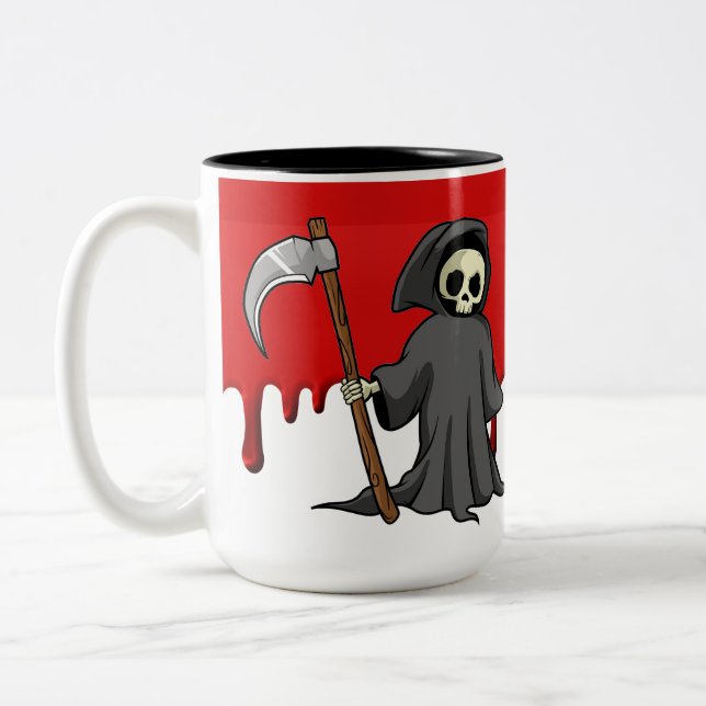 Caneca De Café Em Dois Tons Suco Anti-Assassinato Humor (Esquerda)