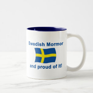 Caneca De Café Em Dois Tons Sueco orgulhoso Mormor (avó)