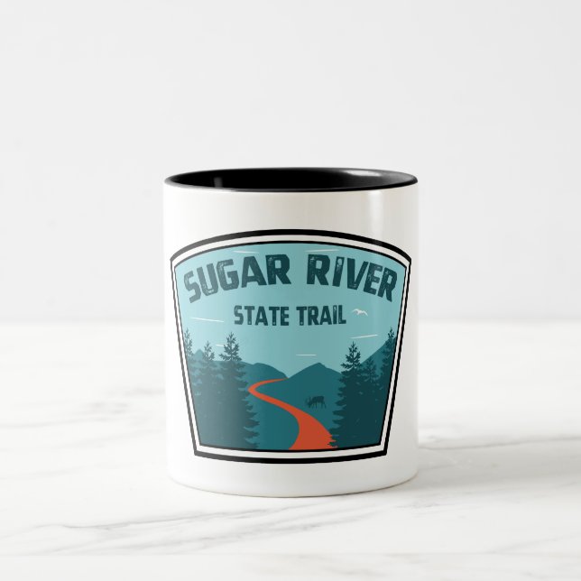 Caneca De Café Em Dois Tons Sugar River State Trail Wisconsin (Centro)