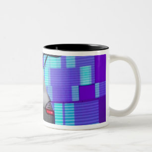 Caneca De Café Em Dois Tons SUÍÇA, GENEBRA: 75º Salão Anual de Automóveis de G