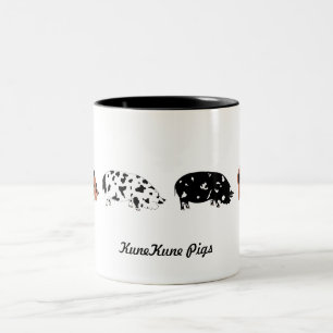 Caneca De Café Em Dois Tons Suínos KuneKune