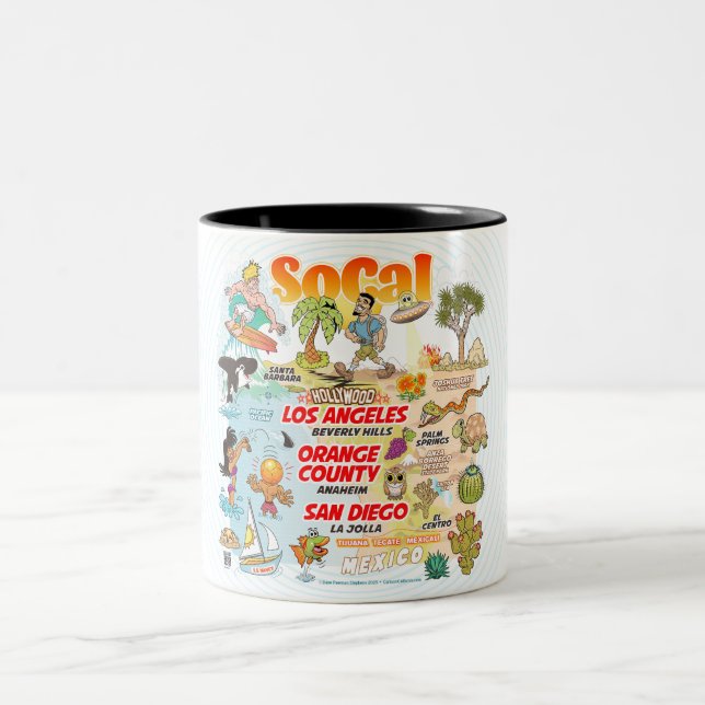 Caneca De Café Em Dois Tons Sul da Califórnia (Centro)