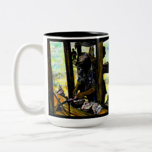 Caneca De Café Em Dois Tons Sul do Céu, Oeste do Inferno