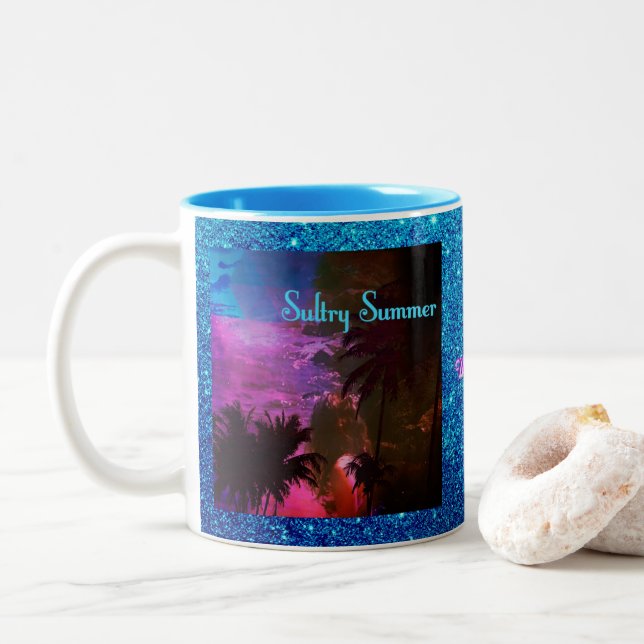 Caneca De Café Em Dois Tons Sultry Summer (Com Donut)
