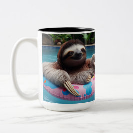 Caneca De Café Em Dois Tons Summer Sloth Mug