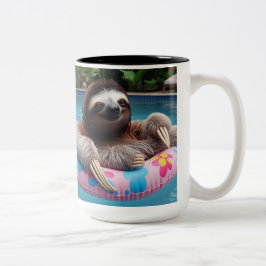 Caneca De Café Em Dois Tons Summer Sloth Mug