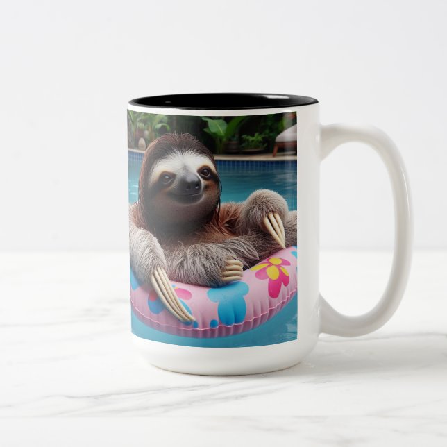 Caneca De Café Em Dois Tons Summer Sloth Mug (Direita)