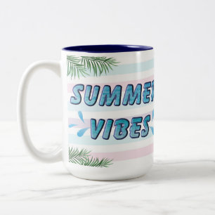 Caneca De Café Em Dois Tons Summer Vibes Mug