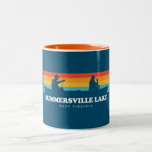 Caneca De Café Em Dois Tons Summersville Lake West Virginia Canoe