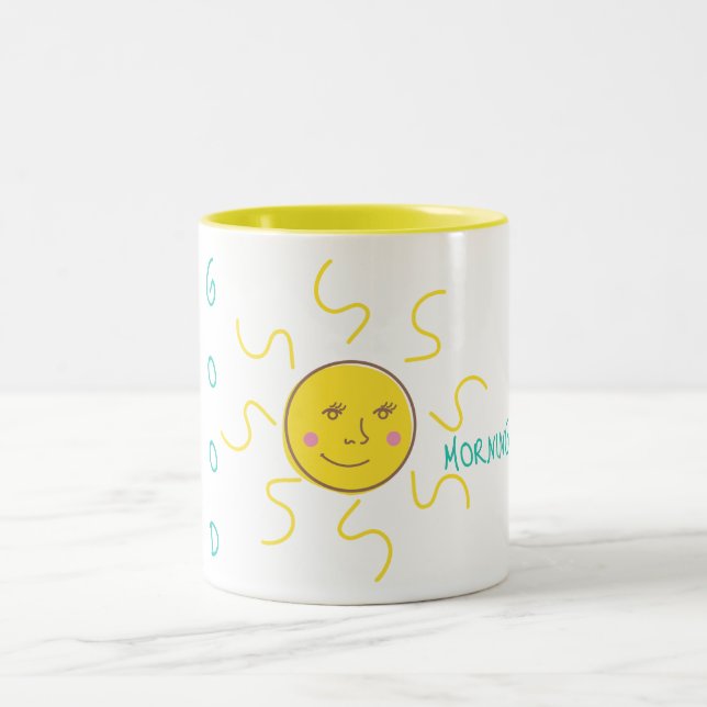 Caneca De Café Em Dois Tons Sun Good Morning  (Centro)