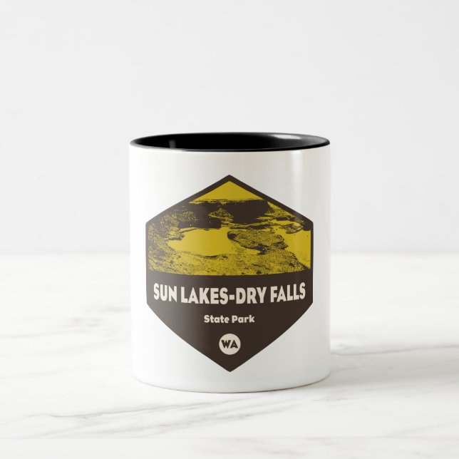 Caneca De Café Em Dois Tons Sun Lagos-Dry Falls State Park Washington (Centro)
