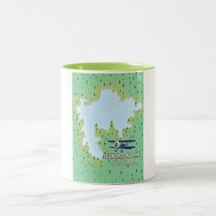 Caneca De Café Em Dois Tons Sun Moon Lake Taiwan