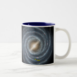 Caneca De Café Em Dois Tons Sun na NASA da Via Láctea