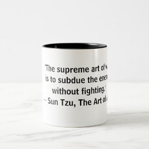 Caneca De Café Em Dois Tons Sun Tzu Arte da Guerra Sem Combater Mug