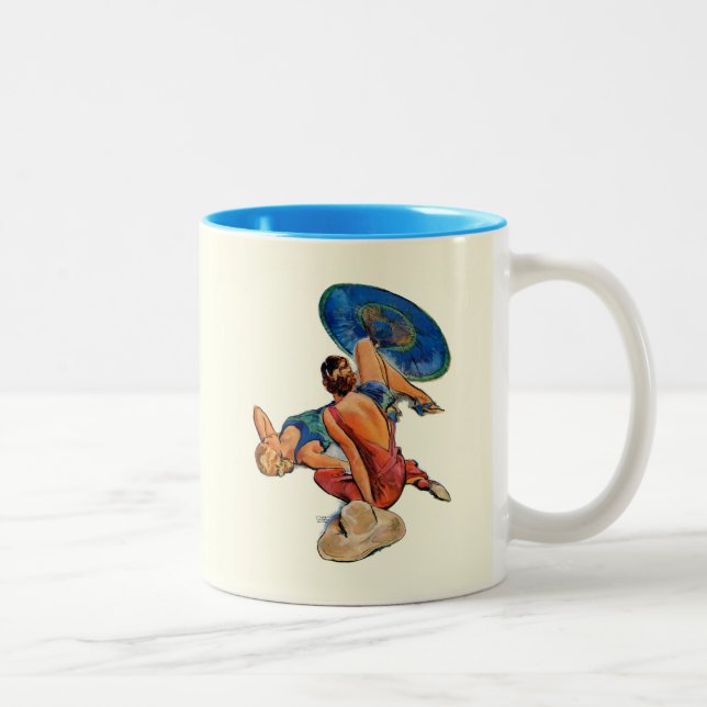 Caneca De Café Em Dois Tons Sunbathers (Direita)