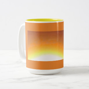 Caneca De Café Em Dois Tons Sunburst alaranjado