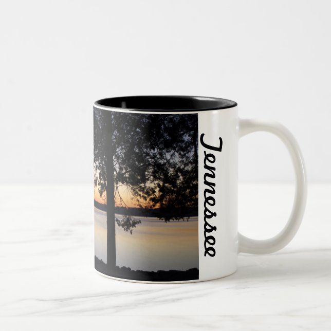 Caneca De Café Em Dois Tons Sunrise no Tennessee (Direita)