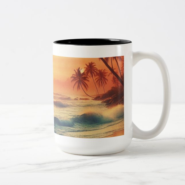 Caneca De Café Em Dois Tons Sunset Bliss (Direita)