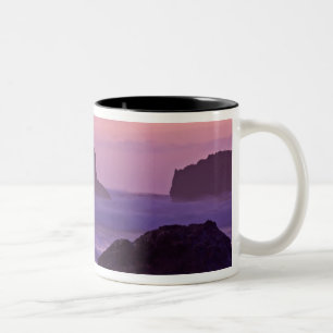 Caneca De Café Em Dois Tons Sunset em Bandon Beach Sea Stacks.